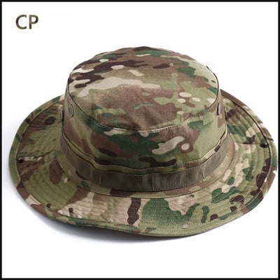 Камуфлажна шапка Тактически US Army Bucket Hats Военна Панама Лятна шапка за къмпинг Риболов Лов Туризъм На открито Camo Слънчеви шапки Мъжки