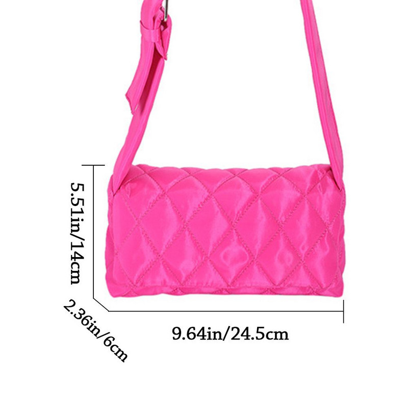 2023. aasta trendi tepitud kandekotid, kerged talvised soojad alla puuvillased polsterdatud ruudulised õlakotid naiste kaenlaalused kotid puhvis käekotid