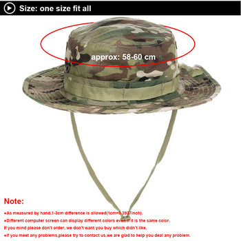 Камуфлажна шапка Boonie Tactical US Army Bucket Hats Military Multicam Panama Summer Cap Лов Туризъм Outdoor Camo Sun Caps Men