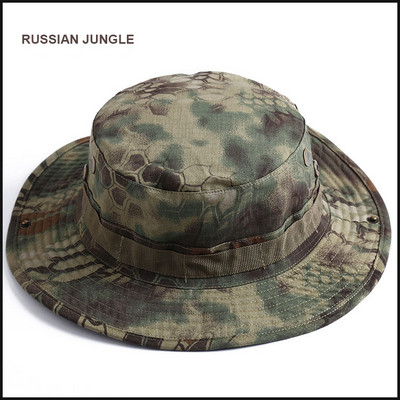 Camouflage Boonie Müts Taktikaline USA armee ämbrikübarad sõjalised multikaamera Panama suvemüts jaht Matkamine õues Camo päikesemütsid meestele