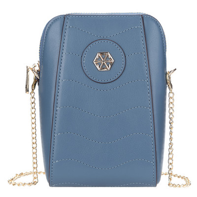 Дамска портмоне за мобилен телефон Messenger чанта с множество отделения Портфейл през рамо Малък PU кожен подарък за рожден ден