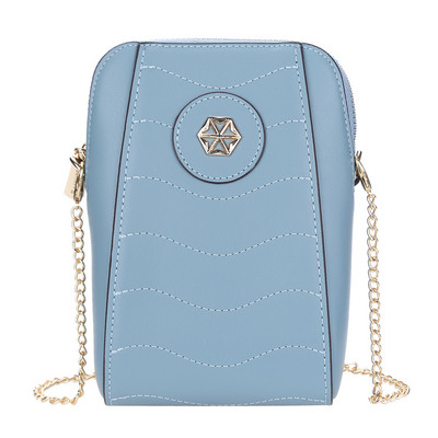 Дамска портмоне за мобилен телефон Messenger чанта с множество отделения Портфейл през рамо Малък PU кожен подарък за рожден ден