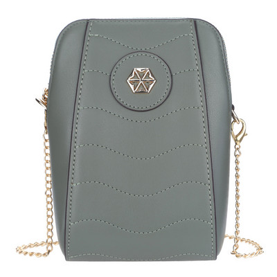 Дамска портмоне за мобилен телефон Messenger чанта с множество отделения Портфейл през рамо Малък PU кожен подарък за рожден ден