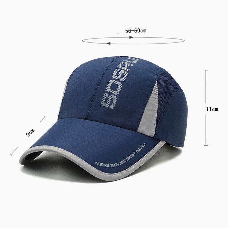 NIXHIT Лятна бързосъхнеща дишаща мрежеста тънка дамска мъжка бейзболна шапка Спорт на открито Пътуване Риболов Шапка за катерене A223