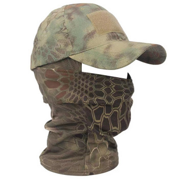 2023 Военна качулка Тактически армейски бейзболни шапки за мъже, жени, летни слънчеви шапки, камуфлаж, балаклава, полуски маска