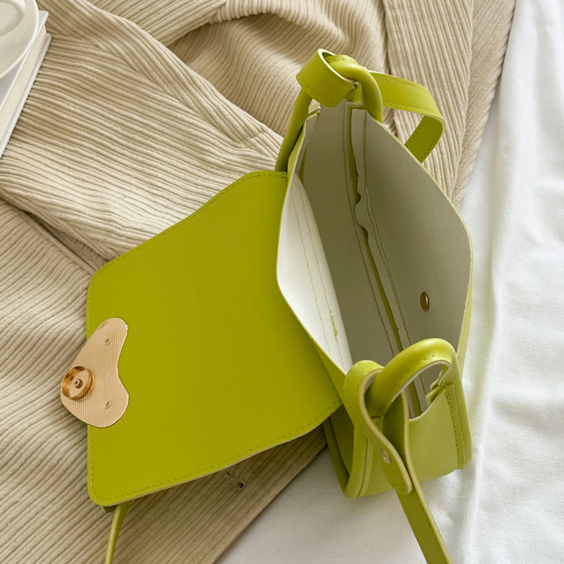 Lemon Green Love Clasp käekott Armsad õlakotid kaenlaalused naistele Luksusbrändi disainiga kandekotid Rahakott Naiste Crossbody kott