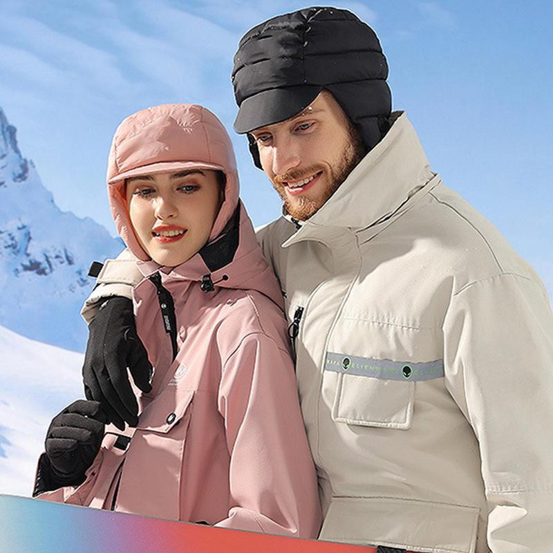 Pălărie de iarnă Pălărie de iarnă Glugă în aer liber, impermeabilă, rezistentă la vânt, Pălărie de puf, pentru drumeții, schi, ciclism