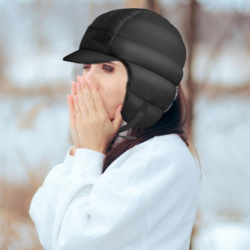 Pălărie de iarnă Pălărie de iarnă Glugă în aer liber, impermeabilă, rezistentă la vânt, Pălărie de puf, pentru drumeții, schi, ciclism