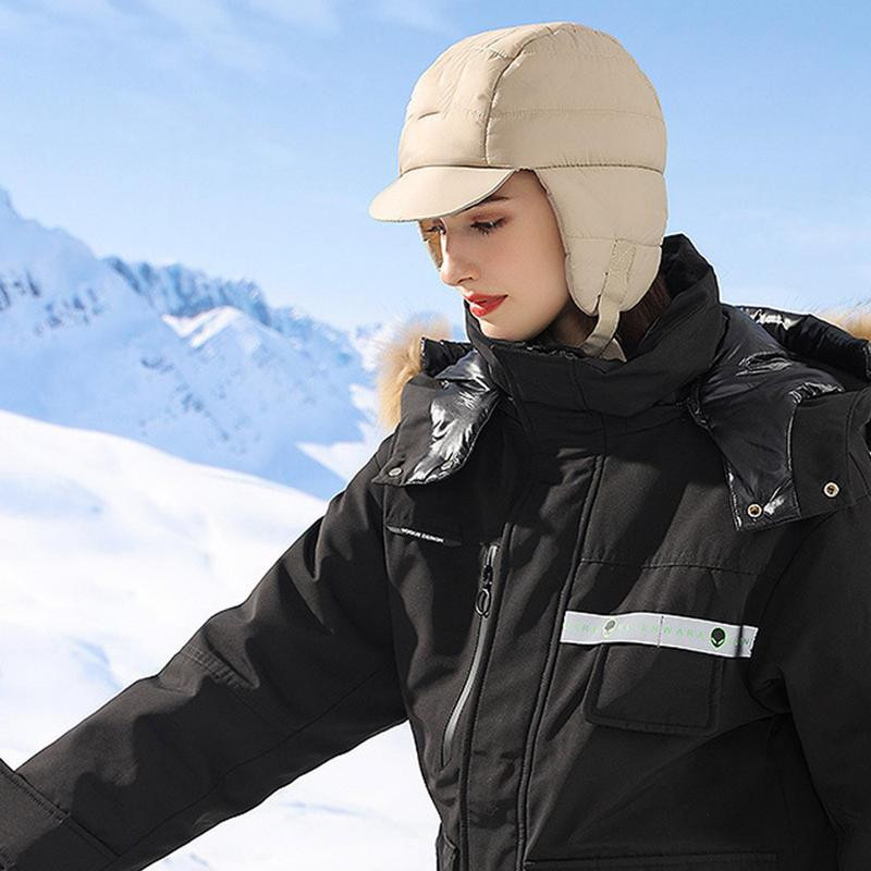 Pălărie de iarnă Pălărie de iarnă Glugă în aer liber, impermeabilă, rezistentă la vânt, Pălărie de puf, pentru drumeții, schi, ciclism