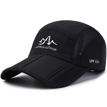 Лятна бързосъхнеща ултратънка дишаща бейзболна шапка за мъже, жени, сгъваема шапка със сгъваема гръб, спортна шапка за туризъм на открито, планинарство A138