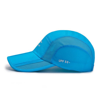 Лятна бързосъхнеща ултратънка дишаща бейзболна шапка за мъже, жени, сгъваема шапка със сгъваема гръб, спортна шапка за туризъм на открито, планинарство A138