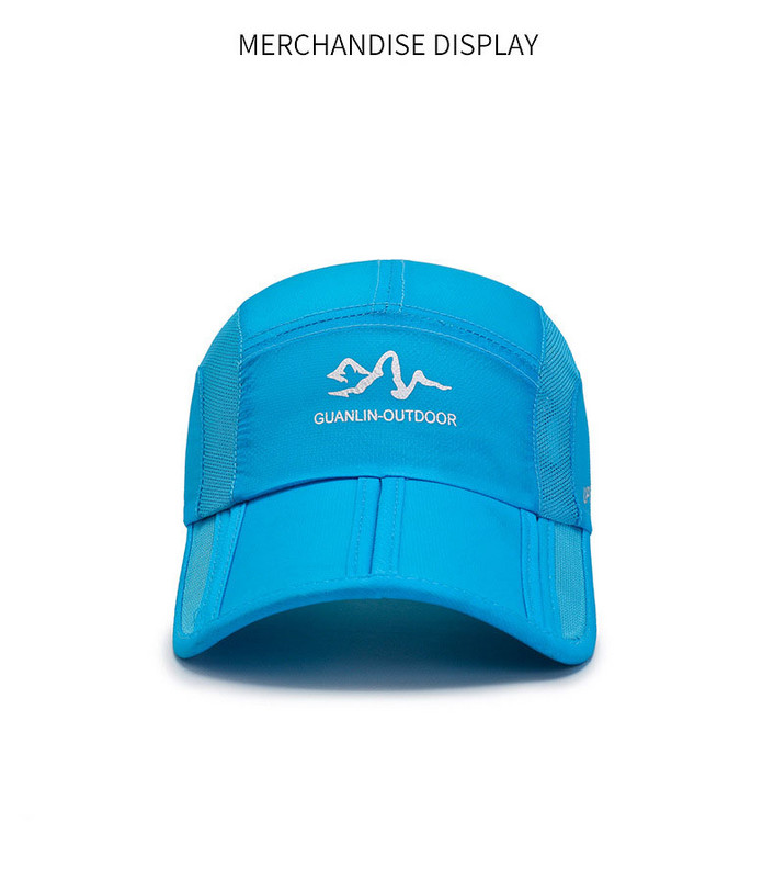 Suvine kiirelt kuivav üliõhuke hingav pesapallimüts, meeste naiste Snapback kokkupandav sportlik välimatka mägironimismüts A138