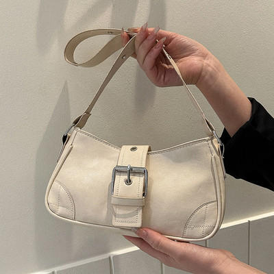 2023 Fashion Vintage γυναικείες τσάντες Κοτλέ τσάντα μασχάλης Casual γυναικείες τσάντες ώμου μονόχρωμες γυναικεία τσάντα συμπλέκτη