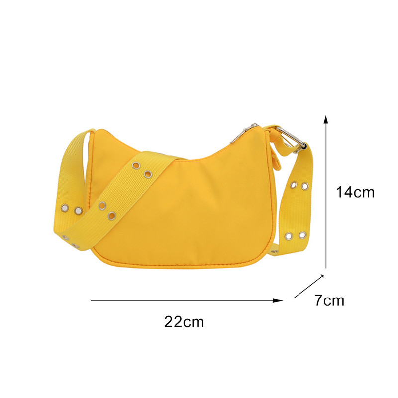 Odavad kvaliteetsed nailonkotid 2021 Naiste brändi Trend Naiste õlakott Käekott Tõmblukk Streetwear Crossbody kott Sac femme