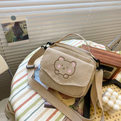 Naiste käekotid Juhuslikud velvetist õlakotid Preppy Style Student õlakott Väike velvetist käekott reisimiseks