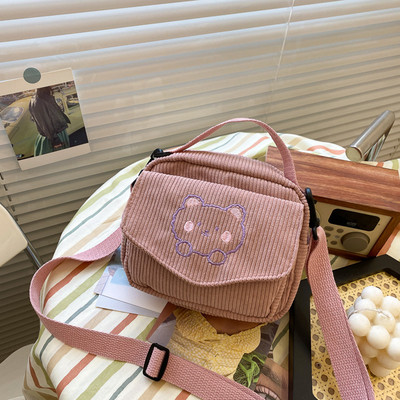 Naiste käekotid Juhuslikud velvetist õlakotid Preppy Style Student õlakott Väike velvetist käekott reisimiseks