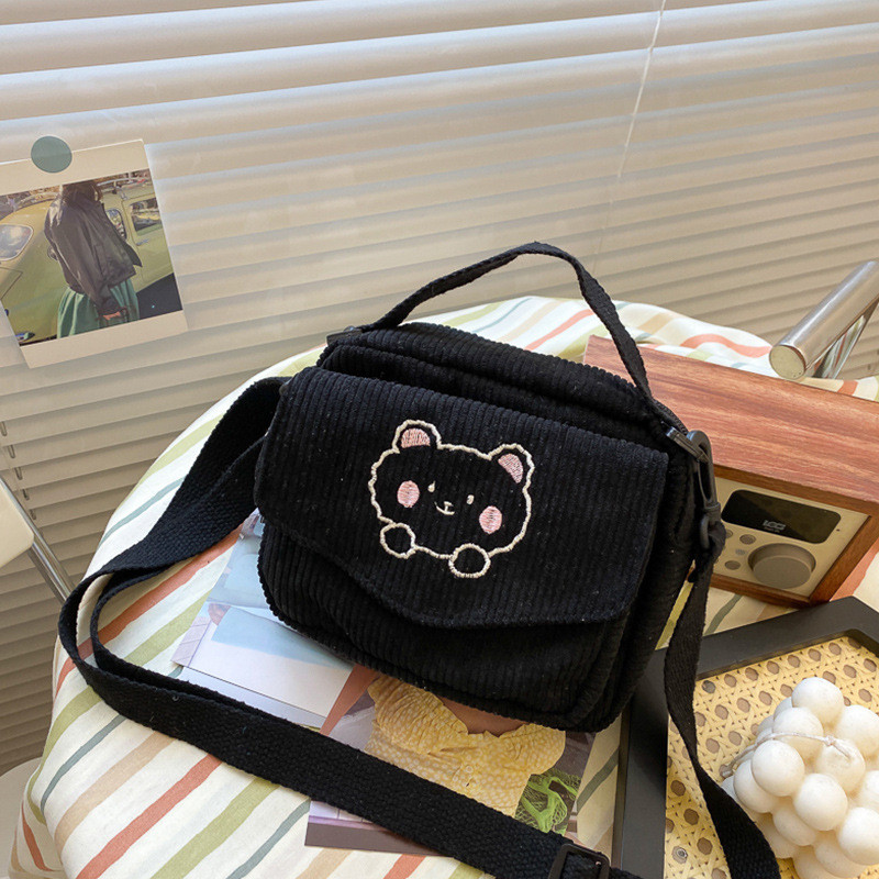 Naiste käekotid Juhuslikud velvetist õlakotid Preppy Style Student õlakott Väike velvetist käekott reisimiseks