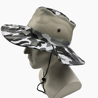 Υπαίθρια Καλοκαιρινή Φαρδιά Γήπεδο Άνδρας με αναπνεύσιμο πλέγμα Ταξίδι Αναρρίχηση Ψάρεμα Παραλία Καπέλα Πτυσσόμενο αντηλιακό αντηλιακό καπέλο X015