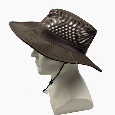 Υπαίθρια Καλοκαιρινή Φαρδιά Γήπεδο Άνδρας με αναπνεύσιμο πλέγμα Ταξίδι Αναρρίχηση Ψάρεμα Παραλία Καπέλα Πτυσσόμενο αντηλιακό αντηλιακό καπέλο X015