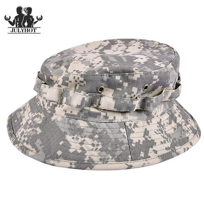 Taktinės kamufliažinės kibiro kepurės Vyrai Moterys Vasaros saulės nepraleidžiančios kvėpuojančios stovyklavietės, Žvejyba, Žygiai, Kariniai pratimai Kepuraitė