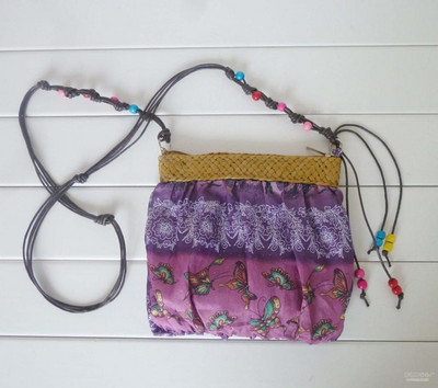 Divat olcsó bohém szalmatáska cukorka színű szőtt női kézitáska rusztikus strandtáskák vintage cross body kis futártáska