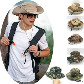 2020 Туристически шапки Tactical Sniper Camouflage Bucket Boonies Hats Nepalese Cap SWAT Army Panama Military Accessories Summer Men