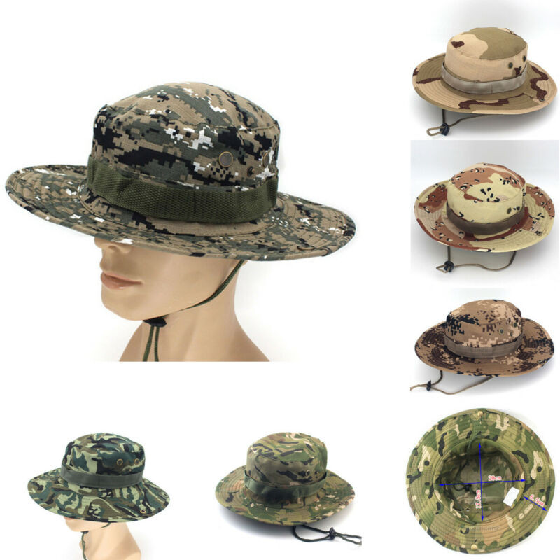 2020 Καπέλα πεζοπορίας Tactical Sniper Camouflage Bucket Boonies Καπέλα Nepalese Cap SWAT Army Panama Military Access Summer Men