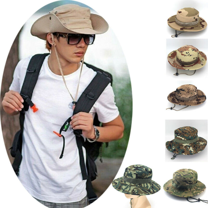 2020 Καπέλα πεζοπορίας Tactical Sniper Camouflage Bucket Boonies Καπέλα Nepalese Cap SWAT Army Panama Military Access Summer Men