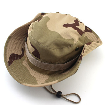 Камуфлажна шапка Boonie Тактическа военна лятна слънцезащитна шапка Лов Туризъм риболов Спорт на открито Слънцезащитен крем Jungle Cap Мъжки