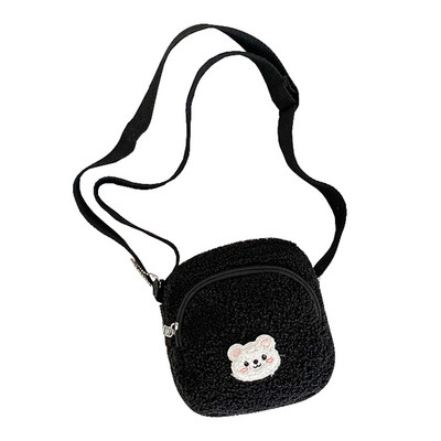 2023 Нова сладка чанта с мече Дамски плюшен мобилен телефон Момичета Малка чанта през рамо Дизайнерска чанта на Luis Vuitton