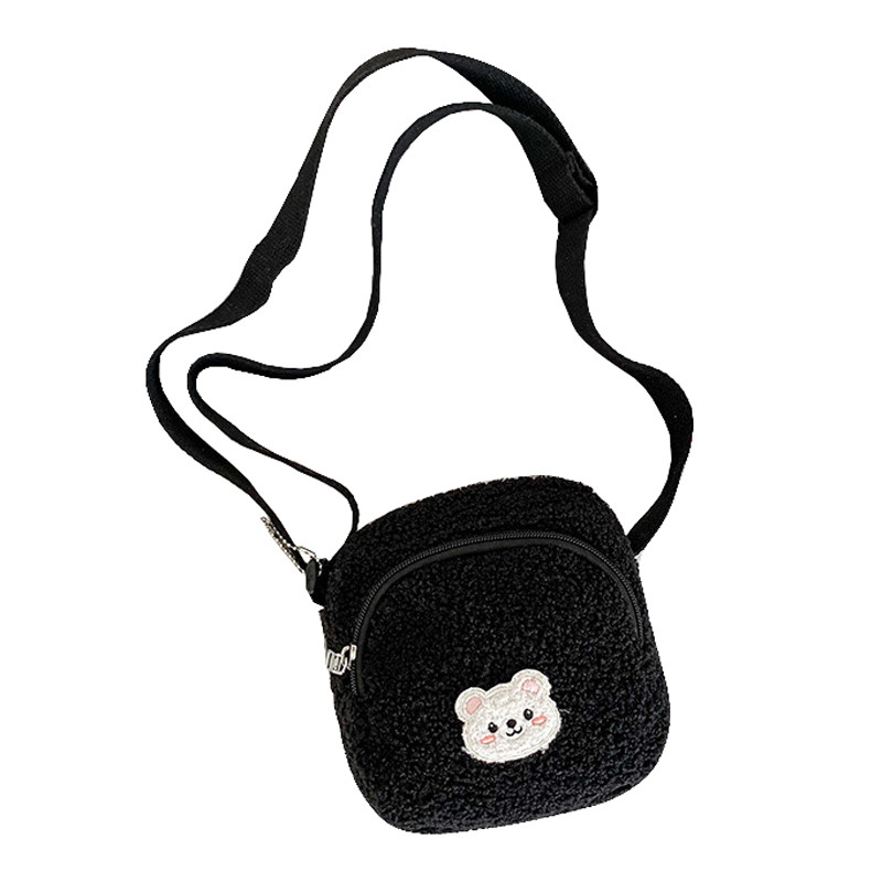 2023 Нова сладка чанта с мече Дамски плюшен мобилен телефон Момичета Малка чанта през рамо Дизайнерска чанта на Luis Vuitton