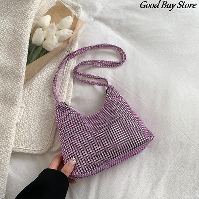 Daami Luksuslik Teemantkott Säravad Rhinestones Käekott Naiste Mood Õlakotid Õhtupidu Clutch Pulmad bankett Kristallkott