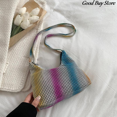 Daami Luksuslik Teemantkott Säravad Rhinestones Käekott Naiste Mood Õlakotid Õhtupidu Clutch Pulmad bankett Kristallkott