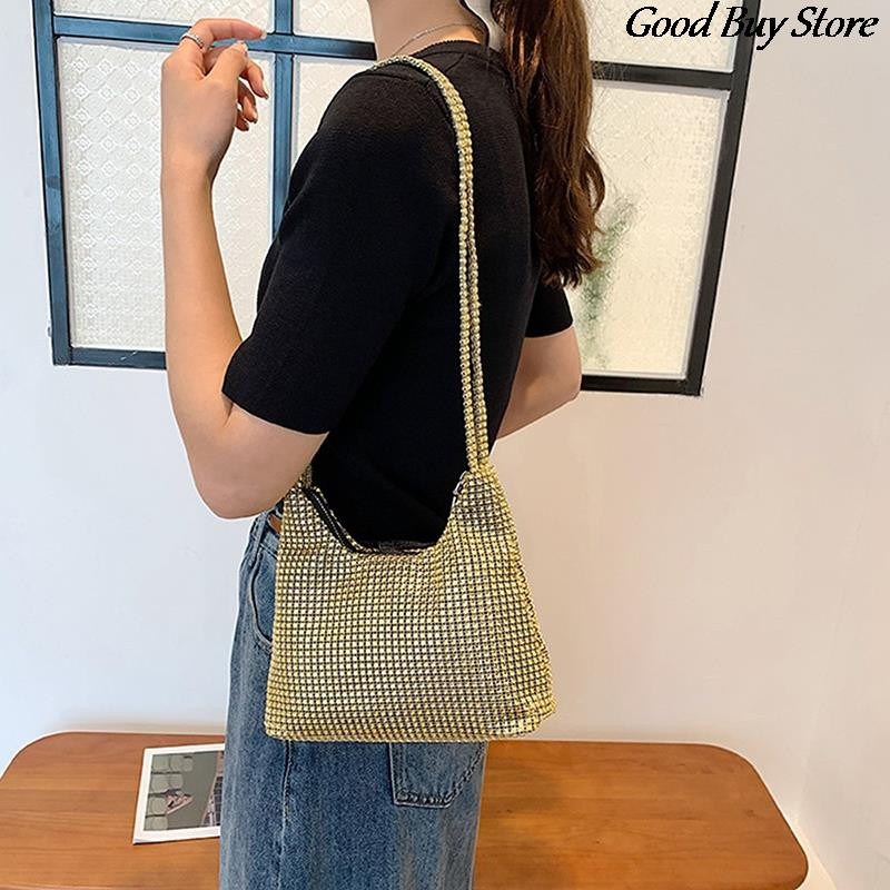 Daami Luksuslik Teemantkott Säravad Rhinestones Käekott Naiste Mood Õlakotid Õhtupidu Clutch Pulmad bankett Kristallkott