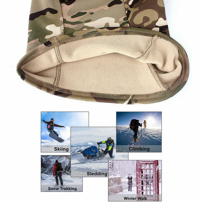 Žiemos vyrų taktinė balaklava viso veido kepuraitė lauko slidinėjimas sportas stovyklavimas medžioklė dviračių sportas kamufliažinis kaklas šiltesnis šalikas