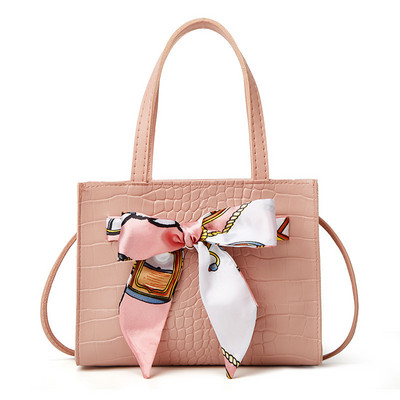 Γυναικεία μόδα Μεταξωτό Μαντίλι Κροκόδειλος Μοτίβο Φορητή τσάντα Messenger Κλειδαριά αγκράφα Ψώνια Ταξίδια Κινητό τηλέφωνο Μικρή τετράγωνη τσάντα