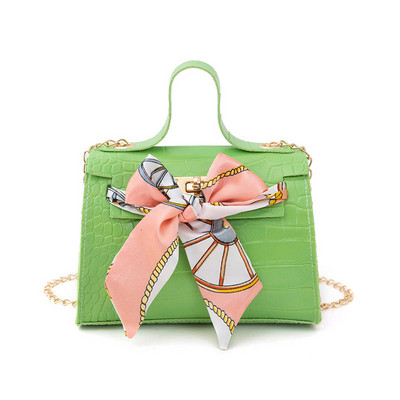 Γυναικεία μόδα Μεταξωτό Μαντίλι Κροκόδειλος Μοτίβο Φορητή τσάντα Messenger Κλειδαριά αγκράφα Ψώνια Ταξίδια Κινητό τηλέφωνο Μικρή τετράγωνη τσάντα