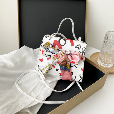 Γυναικεία μόδα Μεταξωτό Μαντίλι Κροκόδειλος Μοτίβο Φορητή τσάντα Messenger Κλειδαριά αγκράφα Ψώνια Ταξίδια Κινητό τηλέφωνο Μικρή τετράγωνη τσάντα