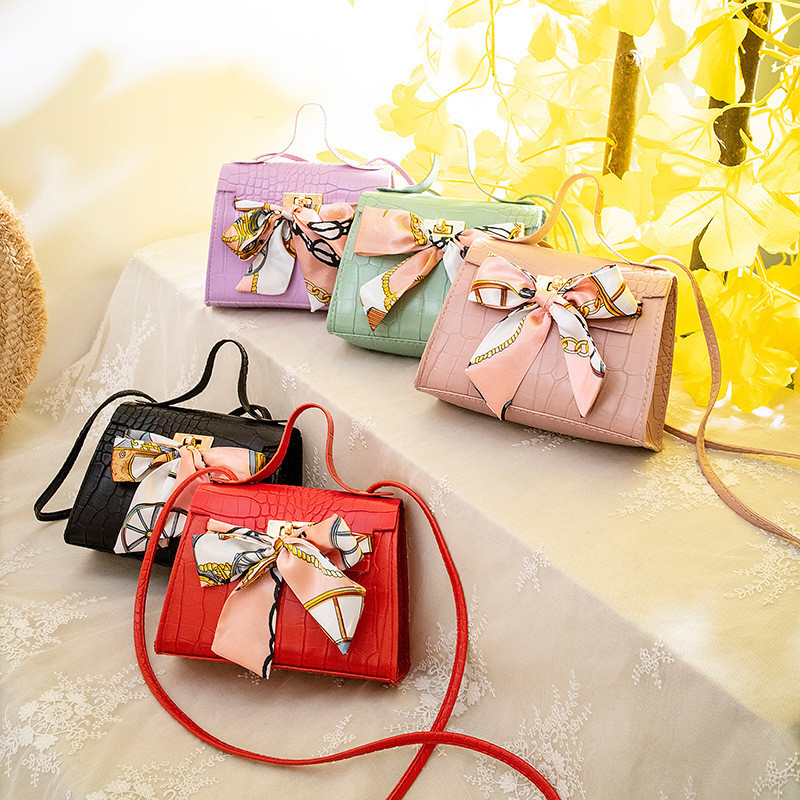 Γυναικεία μόδα Μεταξωτό Μαντίλι Κροκόδειλος Μοτίβο Φορητή τσάντα Messenger Κλειδαριά αγκράφα Ψώνια Ταξίδια Κινητό τηλέφωνο Μικρή τετράγωνη τσάντα