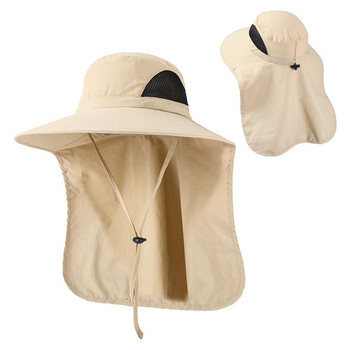 Αντιηλιακό αναπνεύσιμο πλέγμα για άνδρες Γυναικεία καπέλα σαφάρι με αναπνεύσιμο καπέλο ψαρέματος για κάμπινγκ