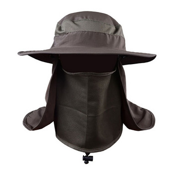 Αντιανεμικό καπέλο εξωτερικού χώρου, αφαιρούμενο σάλι, αναπνεύσιμο διχτυωτό καπάκι Ποδηλασίας Πεζοπορία Καπέλα κάμπινγκ Καπέλα για ψαράδες εξωτερικού χώρου