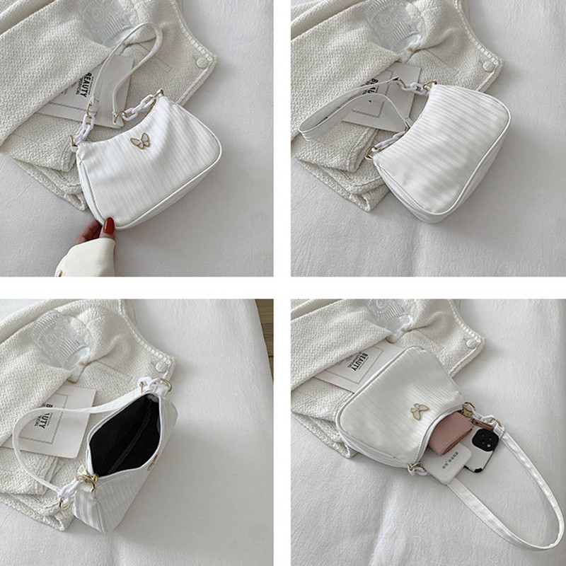 White Butterfly Shoulder Side Bag Designer 2022 Trend Lady Summer Νέα μόδα τσάντα μασχάλης Πολυτελής γυναικεία τσάντα συμπλέκτη Hobos