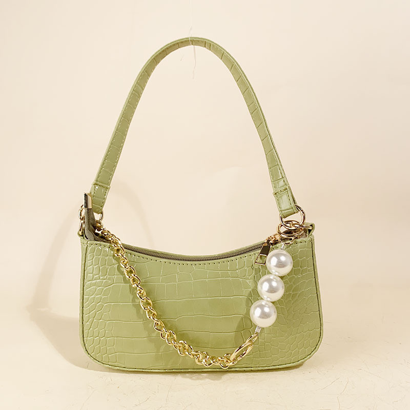 PU Δερμάτινη γυναικεία επώνυμη τσάντα 2021 Girl Shopper Πορτοφόλι Μόδα Casual γαλλικού στιλ με σχέδιο μαργαριτάρι με αλυσίδα ώμου