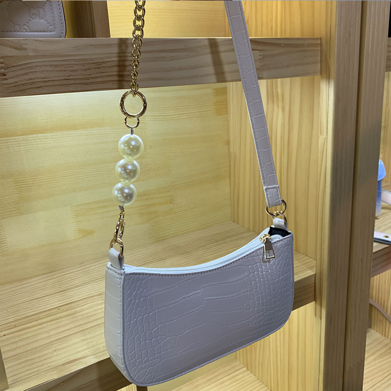 PU Δερμάτινη γυναικεία επώνυμη τσάντα 2021 Girl Shopper Πορτοφόλι Μόδα Casual γαλλικού στιλ με σχέδιο μαργαριτάρι με αλυσίδα ώμου