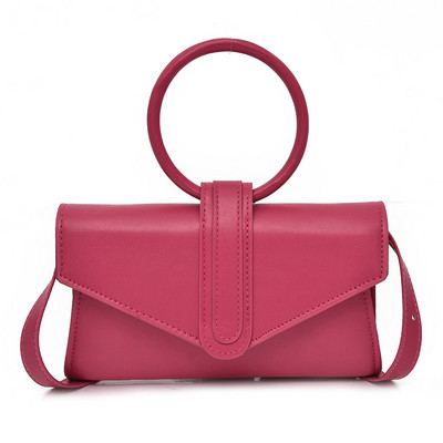 Naiste väike kaasaskantav käekott Retro-nahast õlakott Luksuslik disainiga kollane oranž kommivärv naiste mini Crossbody kott