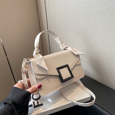 Kvaliteetsed PU-nahast naiste käekotid Luksuslik disainiga naiste õlakott 2023, uus mood, väike ruudukujuline messengeri kott