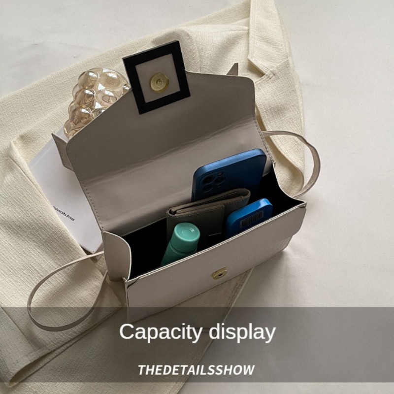 Kvaliteetsed PU-nahast naiste käekotid Luksuslik disainiga naiste õlakott 2023, uus mood, väike ruudukujuline messengeri kott