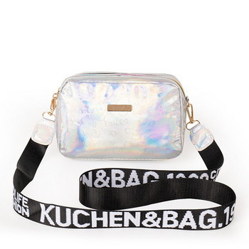 2022 Trend Women Laser Crossbody Τσάντα Messenger Shoulder Bag PVC Jelly Small Tote Messenger Candy Colors Τσάντες Laser Holographic