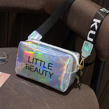 2022 Trend Women Laser Crossbody Τσάντα Messenger Shoulder Bag PVC Jelly Small Tote Messenger Candy Colors Τσάντες Laser Holographic