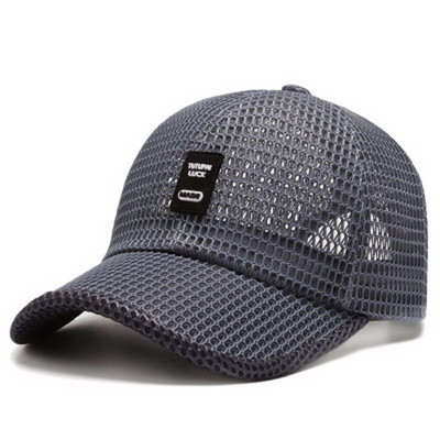 Καλοκαιρινό Unisex Άνδρες που ψαρεύουν Καπέλα του μπέιζμπολ Γυναικεία Καπέλα με αναπνεύσιμο διχτυωτό πλέγμα Μαύρα περιστασιακά αθλητικά Καπέλα Καπέλα